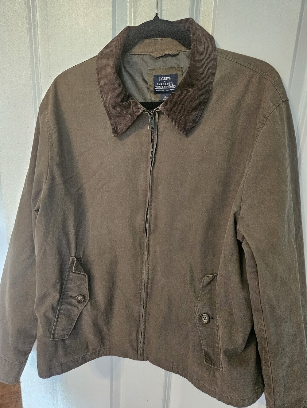 J. Crew Jacket Barn Jacket with Corduroy Collar